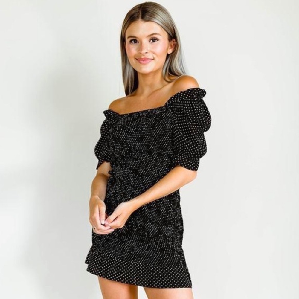Kittenish Desi Polka Dot Dress, Size XL